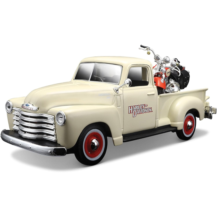 1:24 H-D 01 FLSTS HER SPRNGR + 50 CHEVY 3100