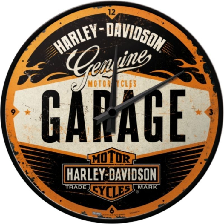 Wall Clock Harley-Davidson Garage - Sieninis laikrodis