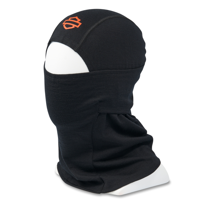 Harley-Davidson Merino Balaclava Open Bar & Shield black - Pošalmis