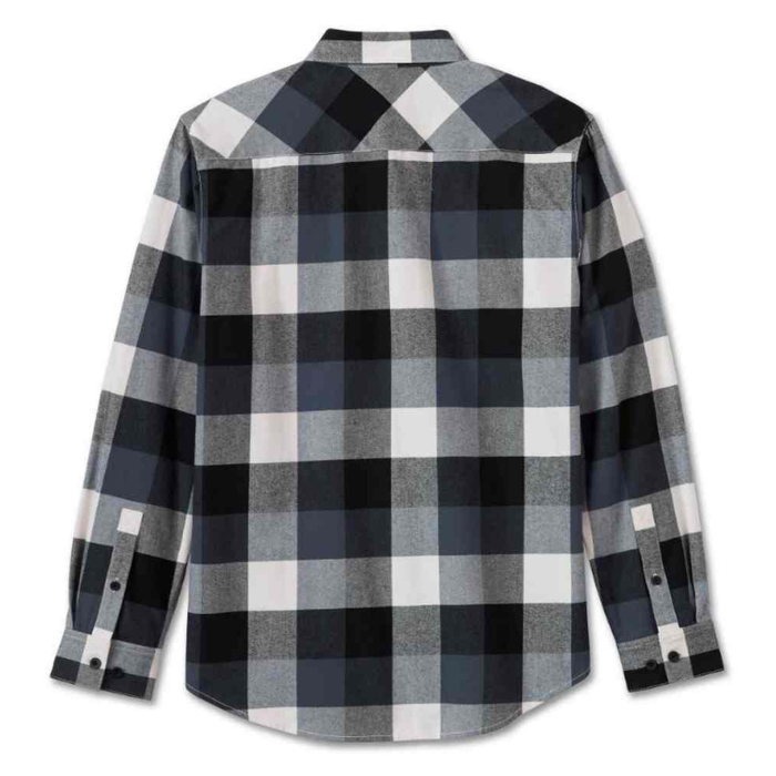 Harley-Davidson Men's Essence Long Sleeve Plaid Flannel Shirt - laisvalaikio marškiniai