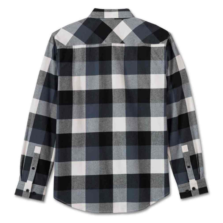 Harley-Davidson Men's Essence Long Sleeve Plaid Flannel Shirt - laisvalaikio marškiniai