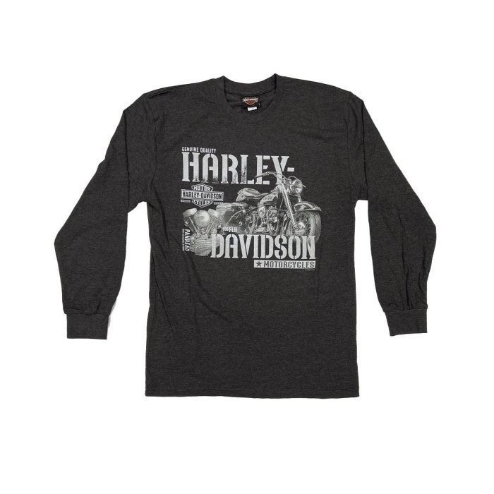 Harley-Davidson® Men's Descendant Long Sleeve Crew-Neck Shirt - Atstovybės marškinėliai