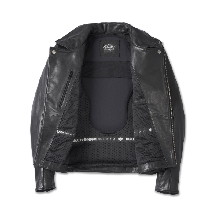 Men's 120th Anniversary Cycle Champ Leather Biker Jacket - Jubiliejinė važiavimo striukė