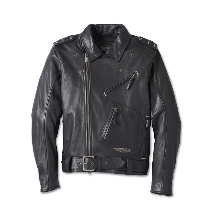 Men's 120th Anniversary Cycle Champ Leather Biker Jacket - Jubiliejinė važiavimo striukė