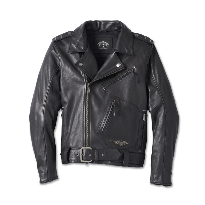 Men's 120th Anniversary Cycle Champ Leather Biker Jacket - Jubiliejinė važiavimo striukė