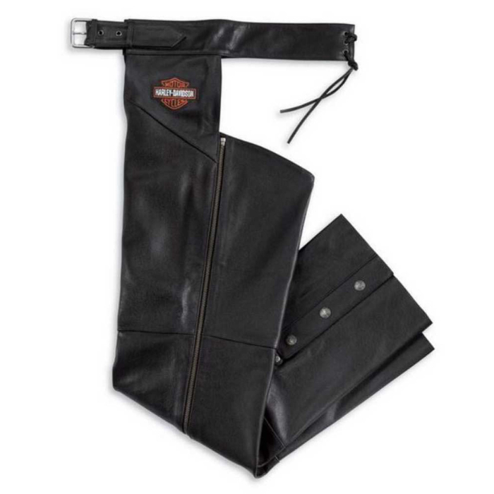 Harley-Davidson® Men's Bar & Shield Stock Leather Chaps - odinės kelnės