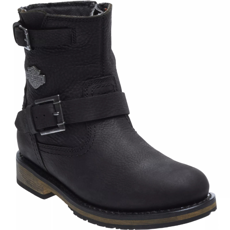 Harley Davidson Ladies Kommer Black Waterproof CE Approved Leather Boots - Batai