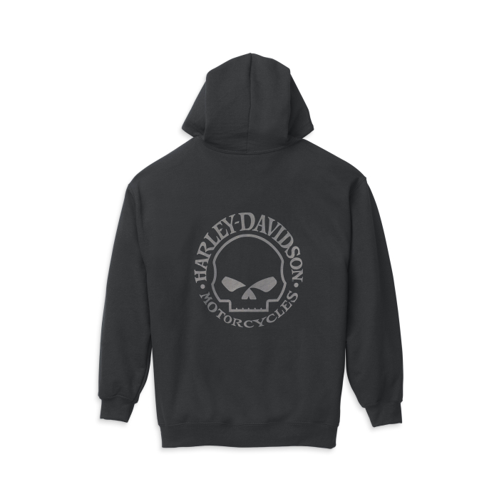 Men's Willie G Skull Graphic Zip Front Hoodie - Džemperis