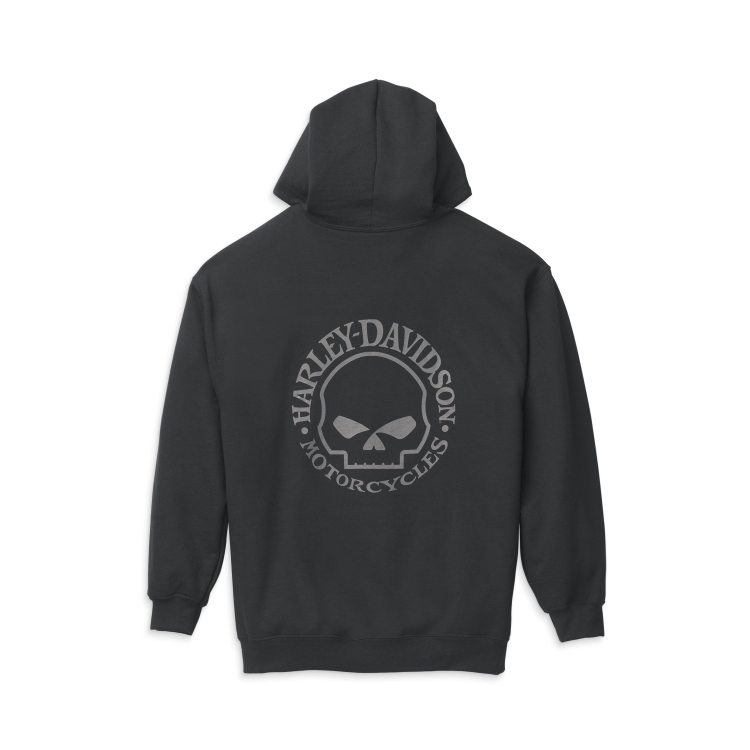 Men's Willie G Skull Graphic Zip Front Hoodie - Džemperis