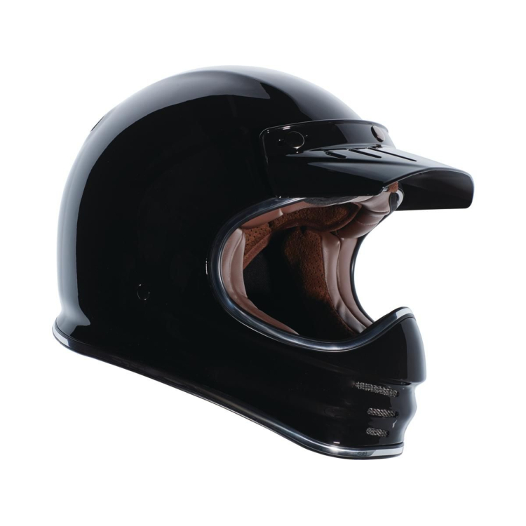 TORC Baja (T-3) Retro Full Face Helmet Gloss Black - Šalmas