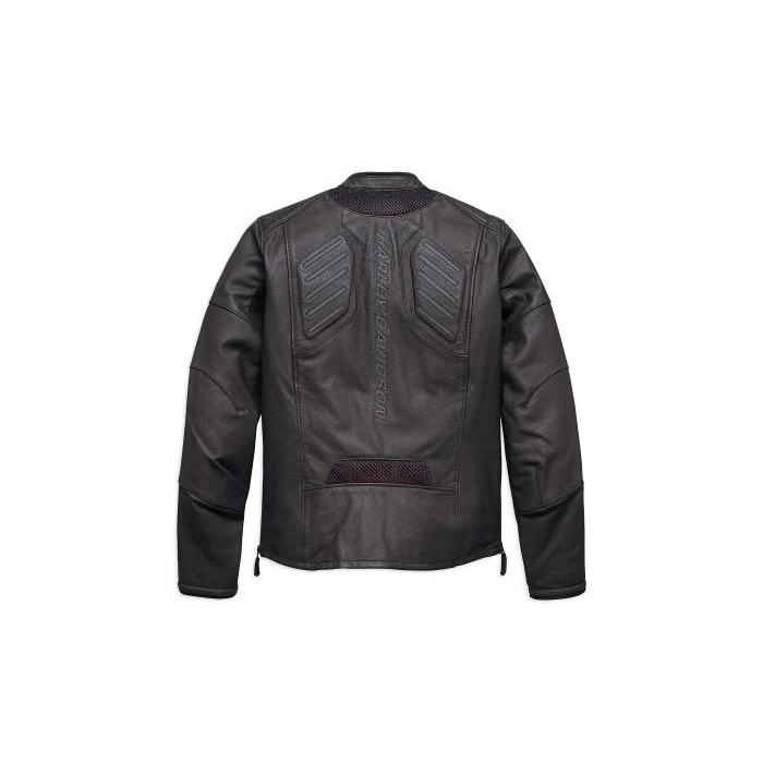 Men's FXRG Perforated Slim Fit Leather Jacket - Vyriška važiavimo striukė