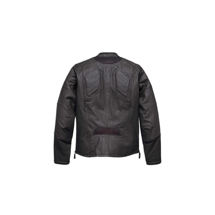 Men's FXRG Perforated Slim Fit Leather Jacket - Vyriška važiavimo striukė