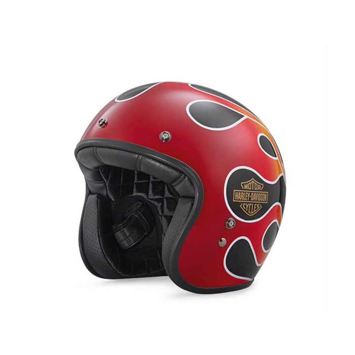 Harley-Davidson Retro Flame 3/4 Helmet - Šalmas