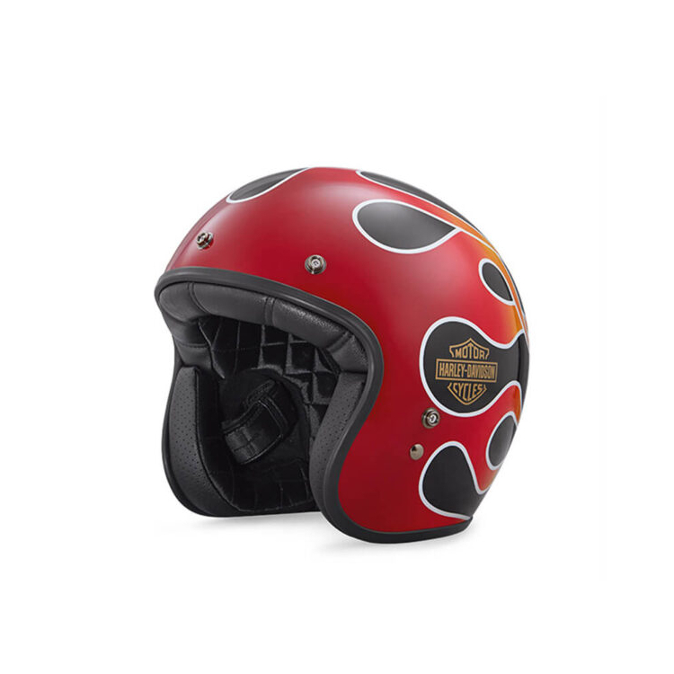 Harley-Davidson Retro Flame 3/4 Helmet - Šalmas