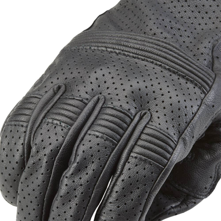 Triumph Cali Black Leather Gloves - Pirštinės