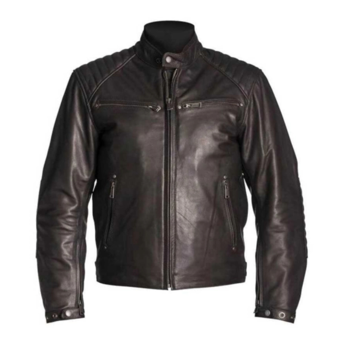 Leather motorcycle jacket Helstons Rocket brown - Važiavimo striukė (XL dydis)