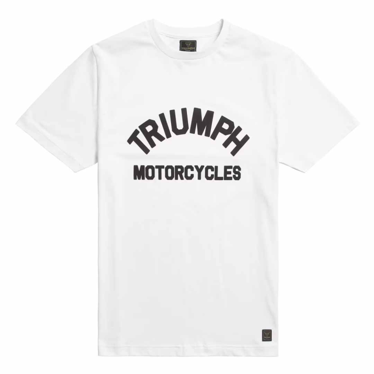 Triumph Burnham White Crew Neck Tee Shirt - Marškinėliai