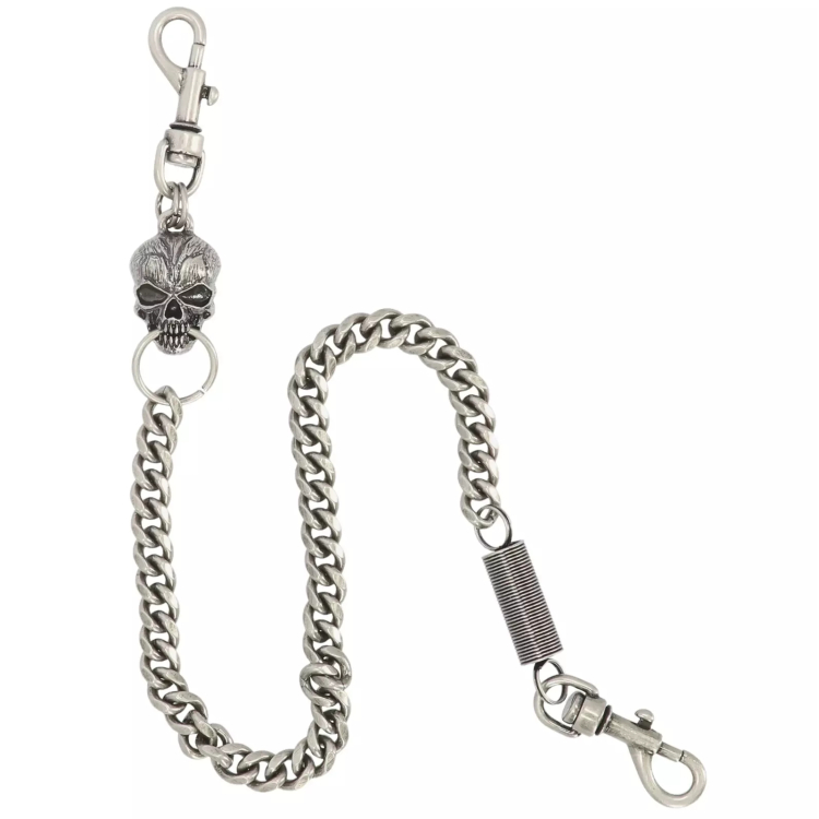 Harley-Davidson Wallet Chain Skull & Spring 24" - Grandinė piniginei