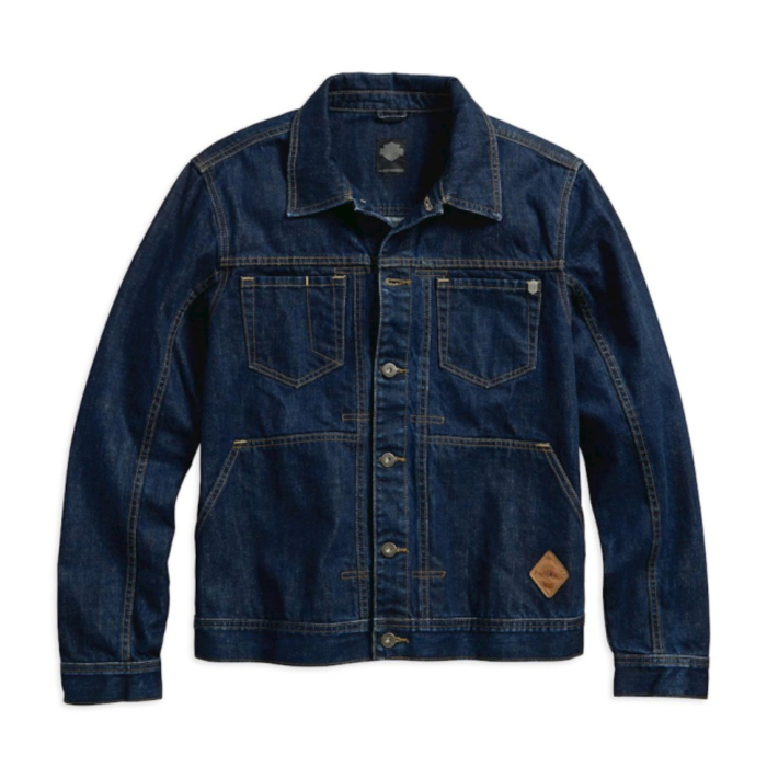 Harley-Davidson® Men's Raw Denim Trucker Jacket - Laisvalaikio striukė