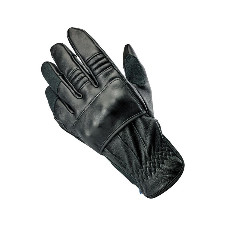 Biltwell Belden juodos spalvos CE sertifikuotos važiavimo pirštinės