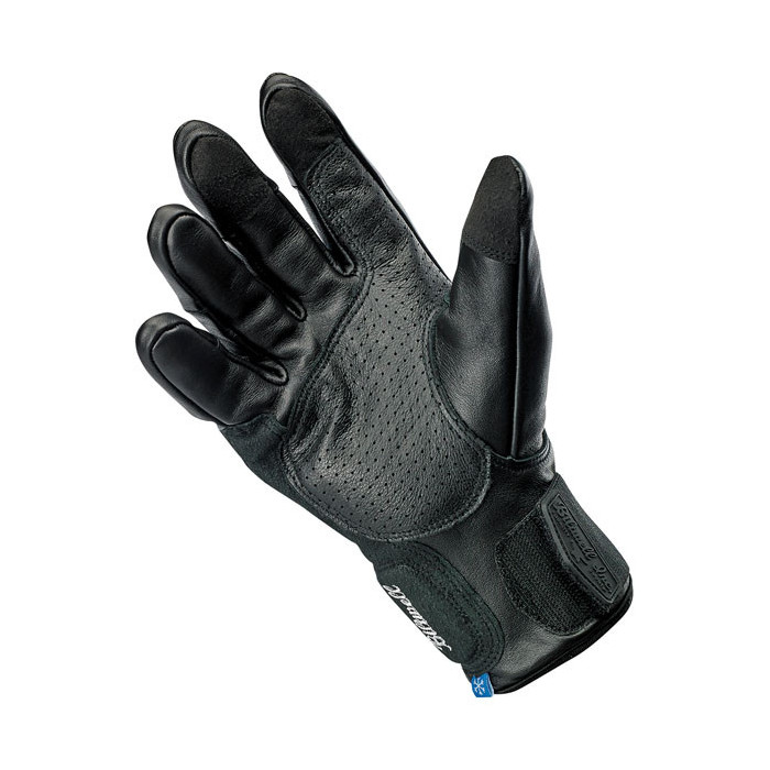 Biltwell Belden juodos spalvos CE sertifikuotos važiavimo pirštinės