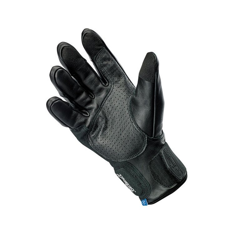 Biltwell Belden juodos spalvos CE sertifikuotos važiavimo pirštinės