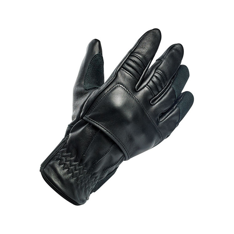 Biltwell Belden juodos spalvos CE sertifikuotos važiavimo pirštinės