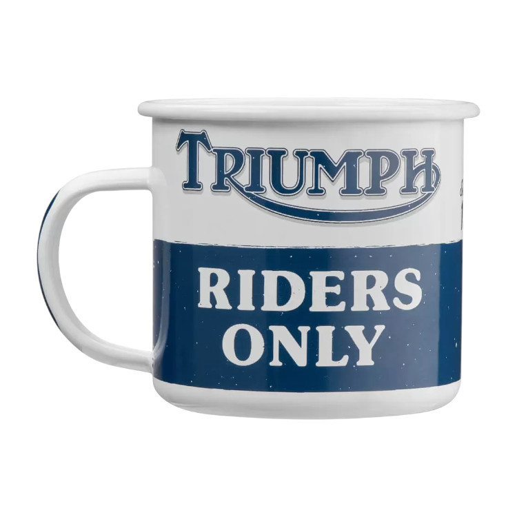 Triumph Riders emalinis puodelis