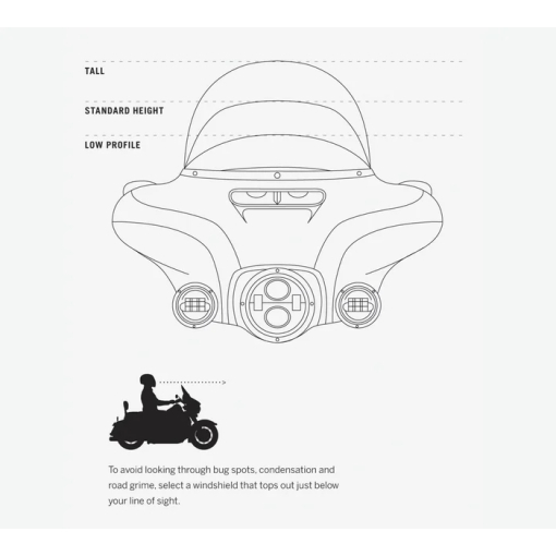 KIT-WINDSHIELD MEDIUM(10-IN)  - stiklas