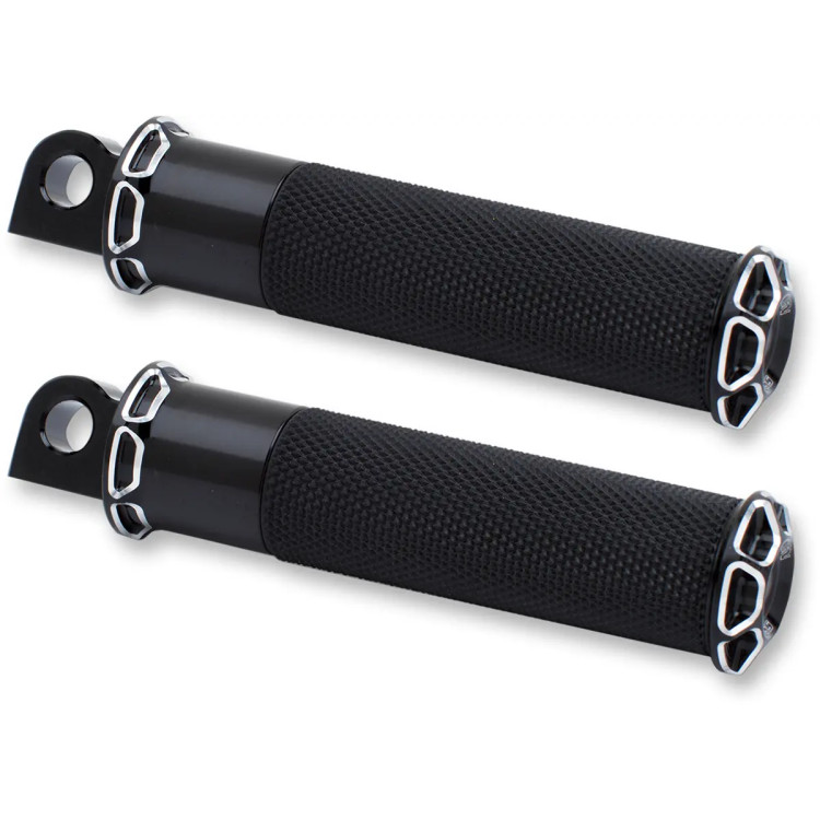 FOOTPEGS - BEVELED - BLACK
