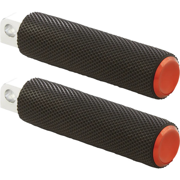 FOOTPEGS - KNURLED - ORANGE