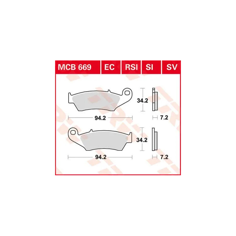 BRAKE PAD CAR/CER