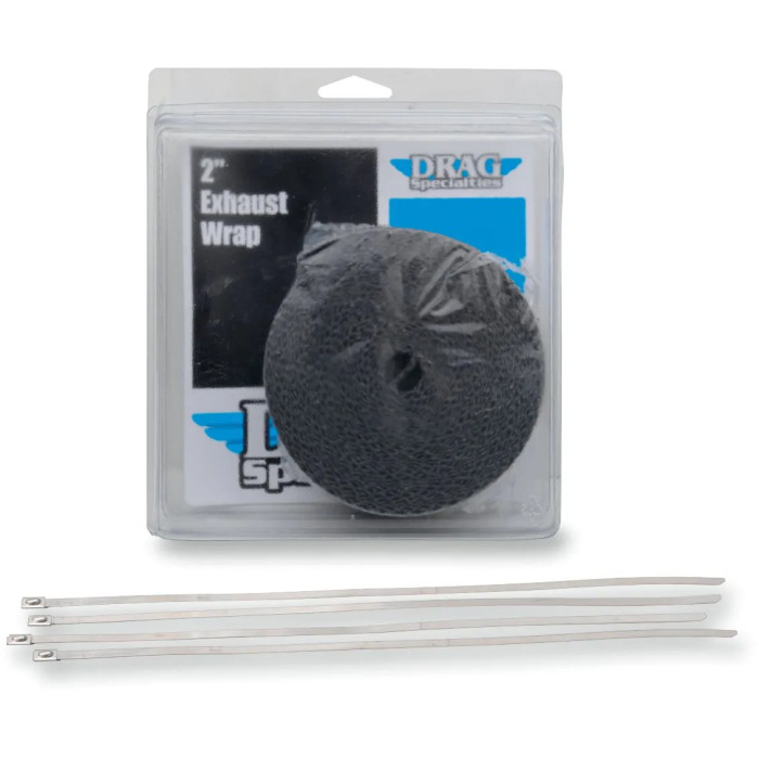 WRAP EXH 2X25 BLK W/TIE