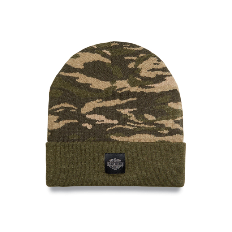 HAT-KNIT,GREEN CAMO  ŽIEMINĖ KEPURĖ