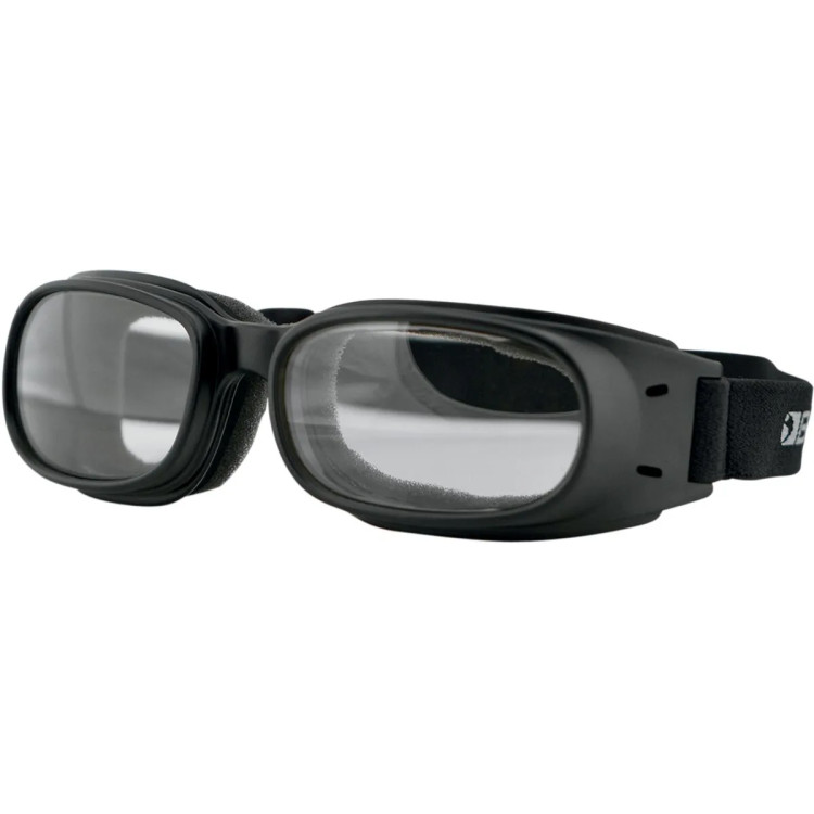 GOGGLE PISTON BLACK W/ CLEAR L