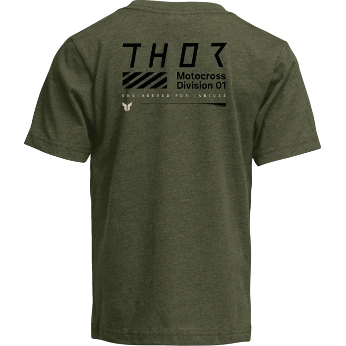TEE YTH STAMP OLIVE SM