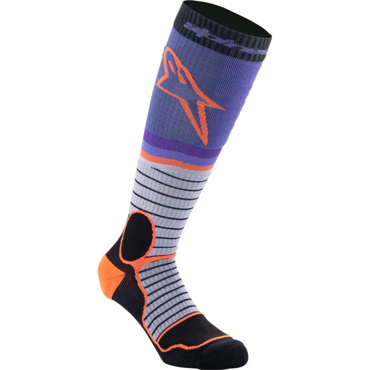 SOCK MX PRO PUR/BK/GY L