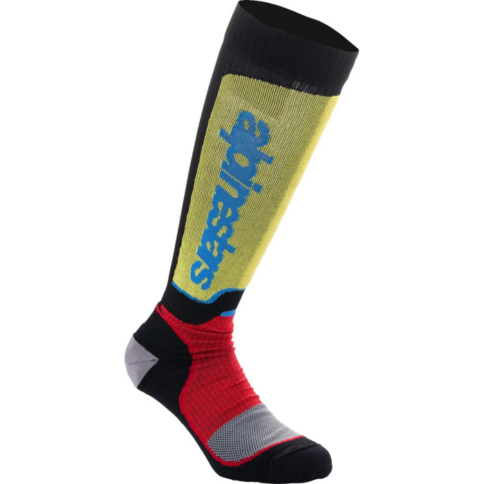 SOCK MX PLUS BLK/RED/BL L