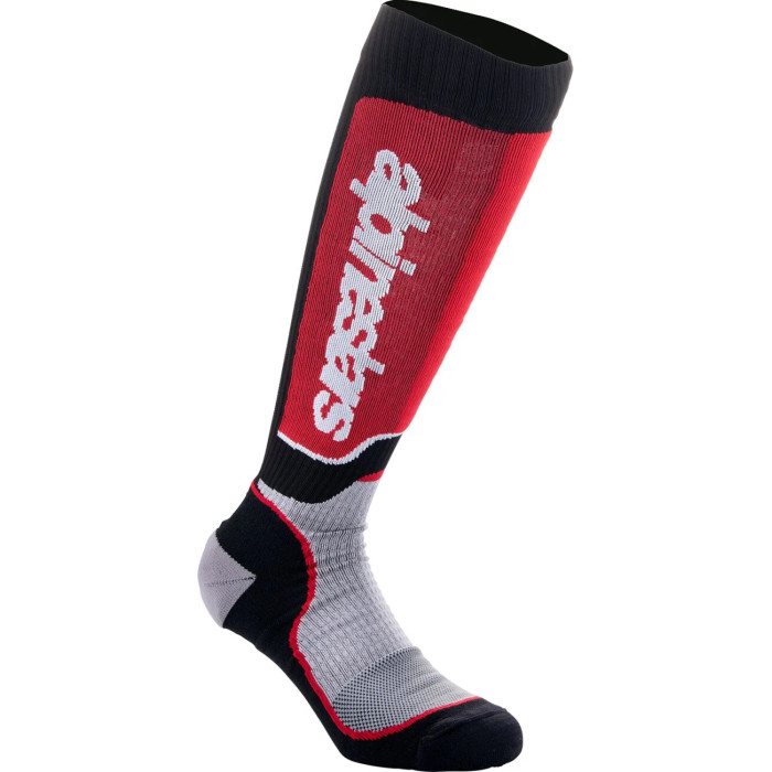 SOCK MX PLUS BLK/RED/GY M