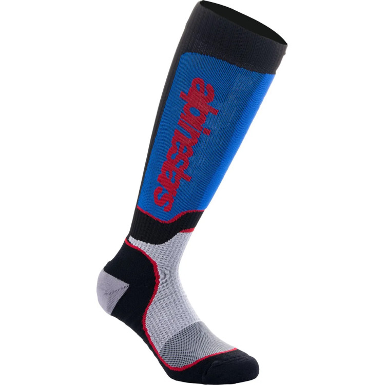 SOCK MX PLUS BLK/WHT/BL L