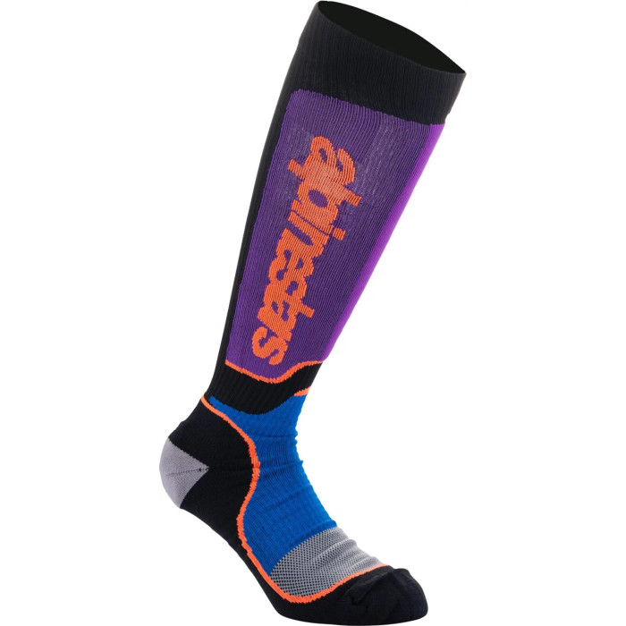 SOCK MX PLUS BLK/PUR/BL M