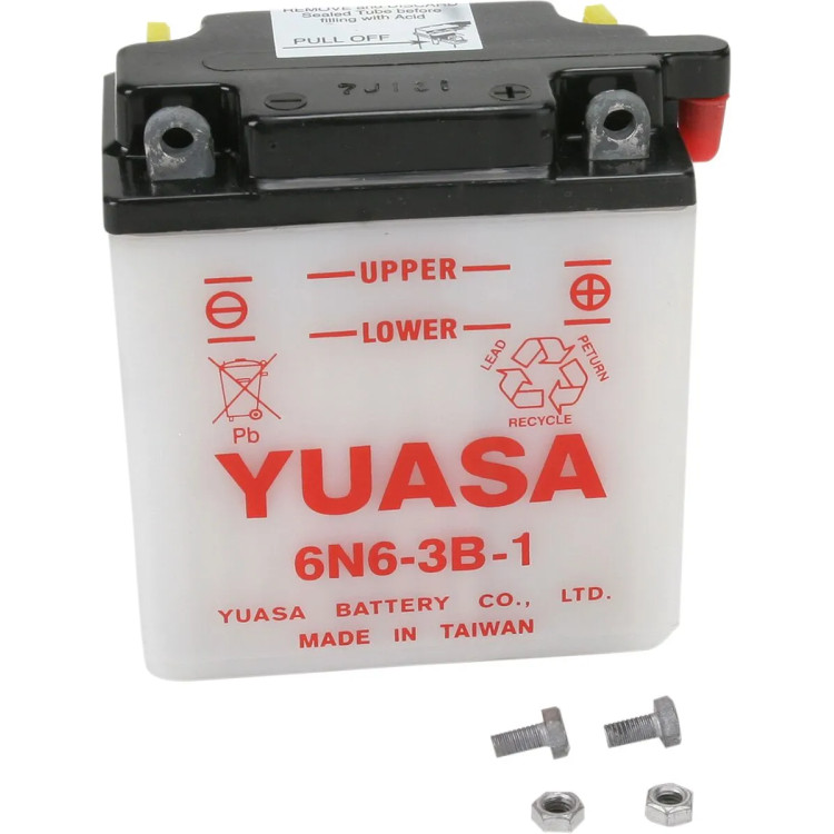 BATTERY YUASA 6-VOLT DRY 6N6-3
