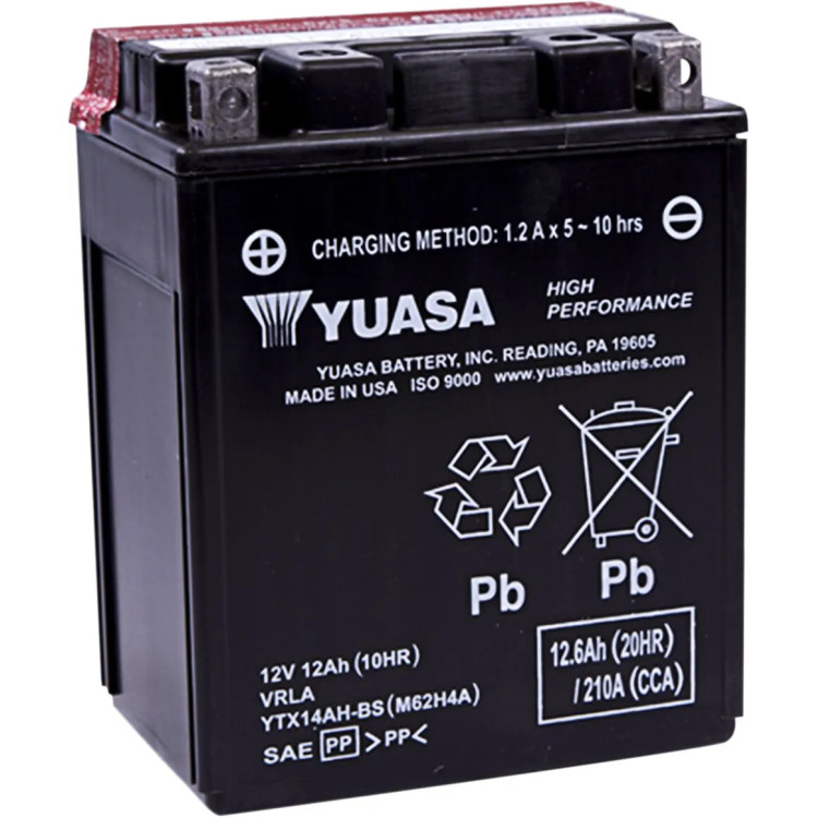 BATTERY YUASA MF YTX14AH-BS 