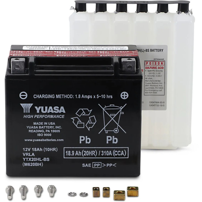 BATTERY YUASA MF YTX20HL-BS 