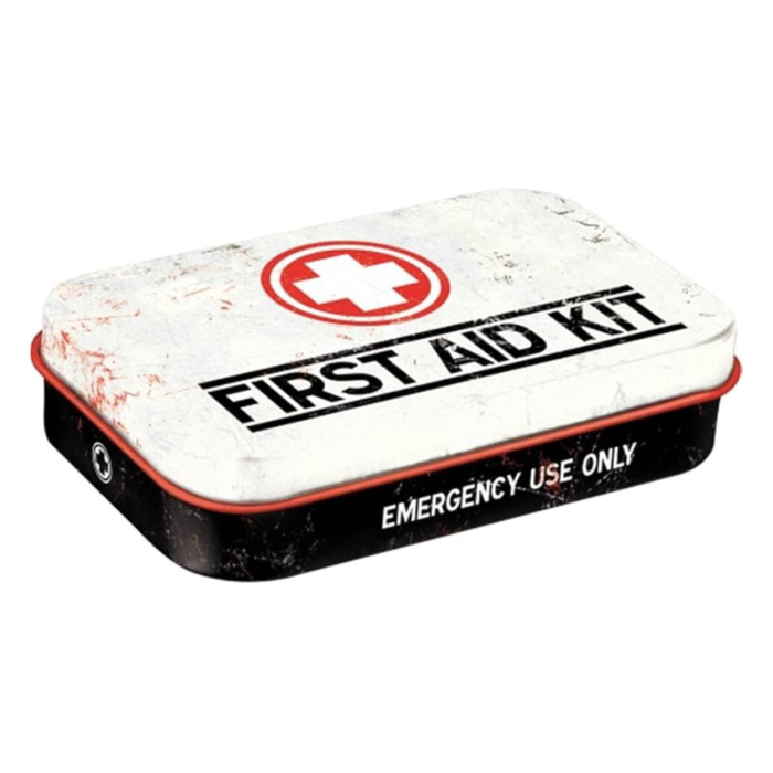 First aid kit - mėtinių saldainių dėžutė