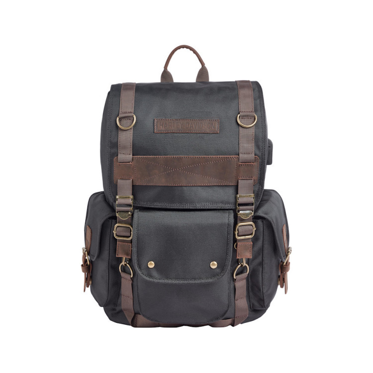 Ponderosa Ballistic & Leather USB Backpack